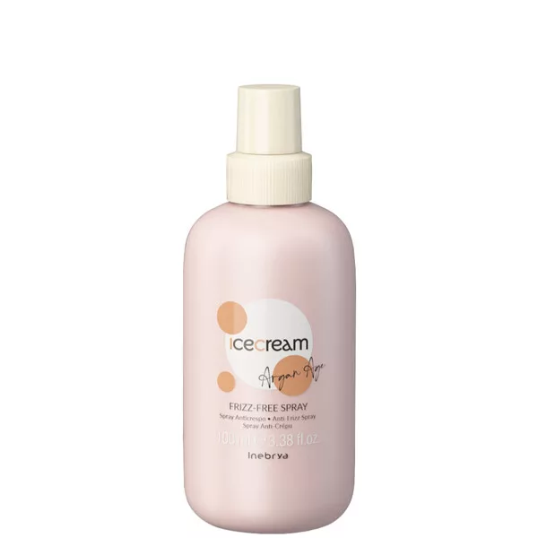 Inebrya Ice Cream Frizz Free Spray, ultra lekki spray do włosów puszczących się, 100ml