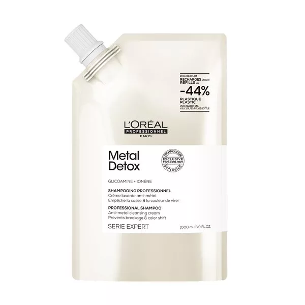 Loreal Metal Detox, szampon do włosów farbowanych neutralizujący metale, refill, 1000ml
