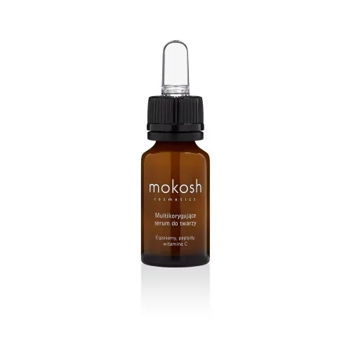 Mokosh, Multikorygujące serum do twarzy egzosomy, peptydy, witamina C, 12ml