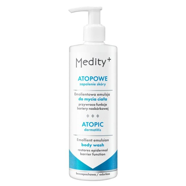 Medity+ Atopowe Zapalenie Skóry emolientowa emulsja do mycia ciała 200ml