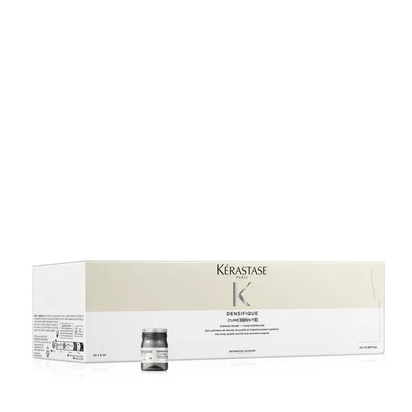Kerastase Densifique Women Cure, aktywator gęstości włosów poprawiający ich kondycję i wygląd, ampułki, wcierka, 42x6ml