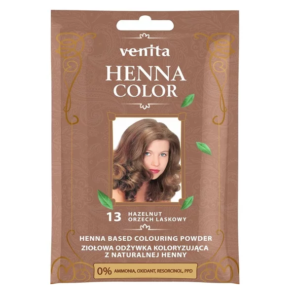 Venita Henna Color ziołowa odżywka koloryzująca z naturalnej henny 13 Orzech Laskowy