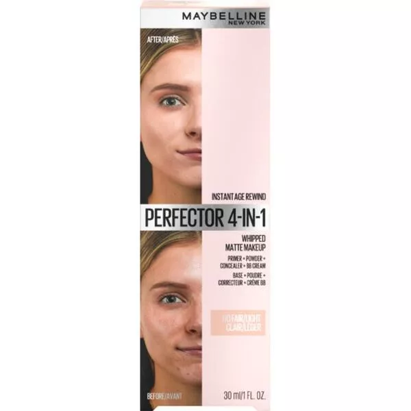 Maybelline New York Instant Perfector 4 w 1, wielofunkcyjny produkt do makijażu twarzy o matującym wykończeniu, odcień 00 FAIR/LIGHT, 30ml
