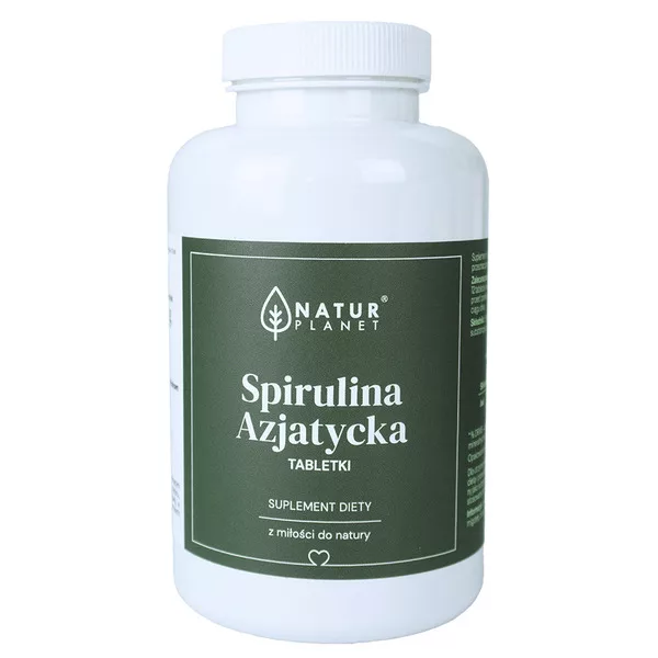 NaturPlanet, Spirulina tabletki, 125g (ok.500 tabletek)