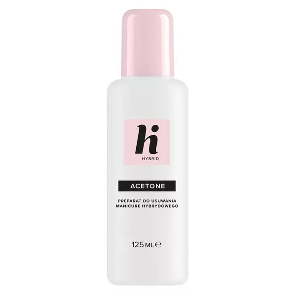 hi hybrid, acetone, preparat do usuwania lakieru hybrydowego, 125ml