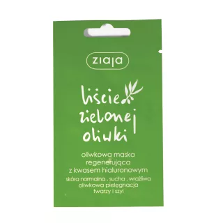Ziaja Liście Zielonej Oliwki, maska do twarzy regenerująca, 7ml