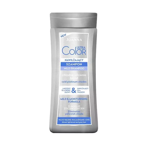 Joanna Ultra Color, szampon chłodny blond nawilżająca formuła, 200ml