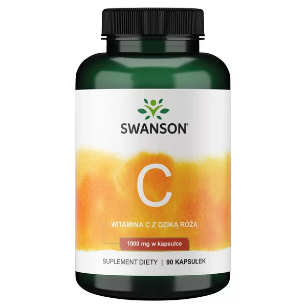 Swanson Witamina C1000 + dzika róża 90 kaps