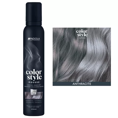 Indola Profession Color Style Mousse, pianka koloryzująca, antracyt, 200ml