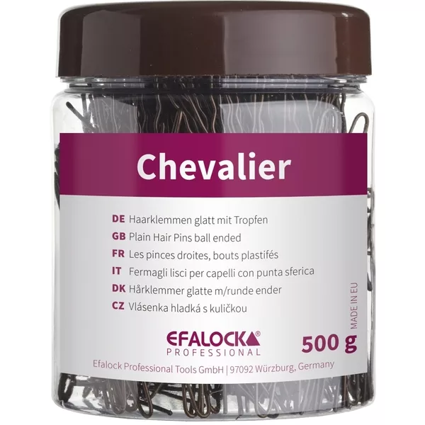 Efalock Chevalier, wsuwki do włosów, 7cm, 500g, czarny