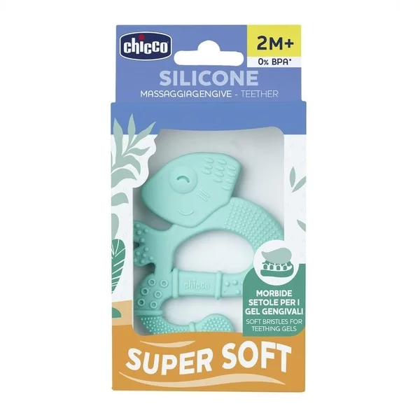 Chicco Gryzak silikonowy miękki Jaszczurka dla dzieci 2m+ Boy