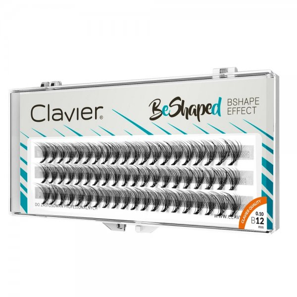 Clavier BeShaped jedwabne kępki rzęs skręt B 10D 12mm