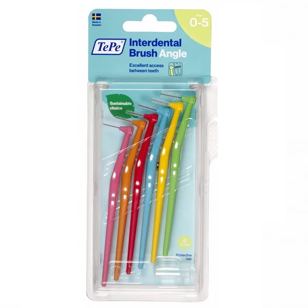 TePe Angle szczoteczki międzyzębowe zestaw startowy mix rozmiarów 0.4-0.8mm 6szt