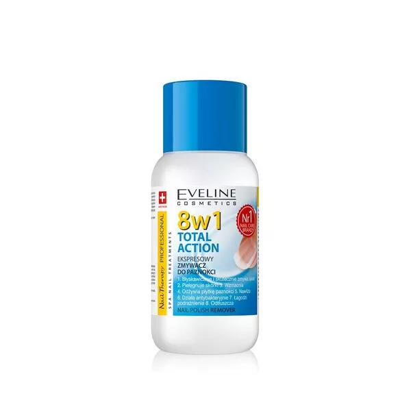 Eveline Nail Therapy Professional, multifunkcyjny ekspresowy zmywacz do paznokci 8w1, 150ml