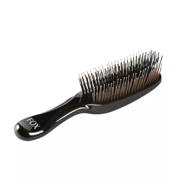 Fox Scalp, szczotka do masażu skóry głowy i rozczesywania włosów, Black Shine, ref.1509397