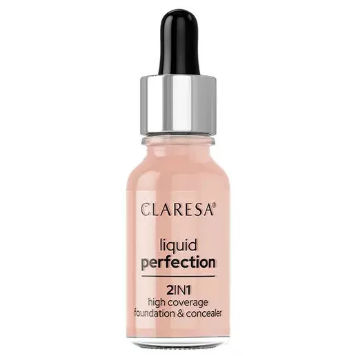 Claresa, 2W1 KOREKTOR I PODKŁAD KRYJĄCY LIQUID PERFECTION 104 NUDE 18g