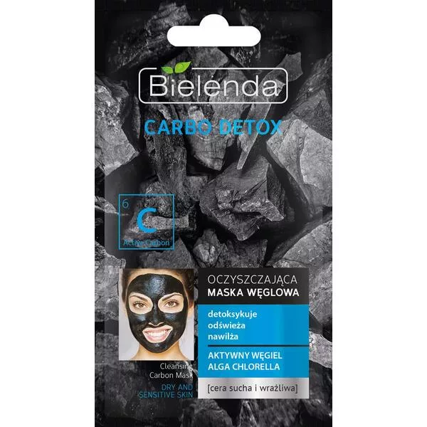 Bielenda Carbo Detox Oczyszczająca Maska Węglowa Do Cery Suchej i Wrażliwej, 8g