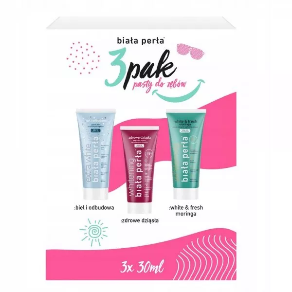 Biała Perła 3pak pasty do zębów 3x30ml