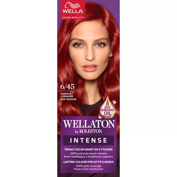 Wella Wellaton by Koleston, farba do włosów, Ognista Czerwień, 6/45, 100ml