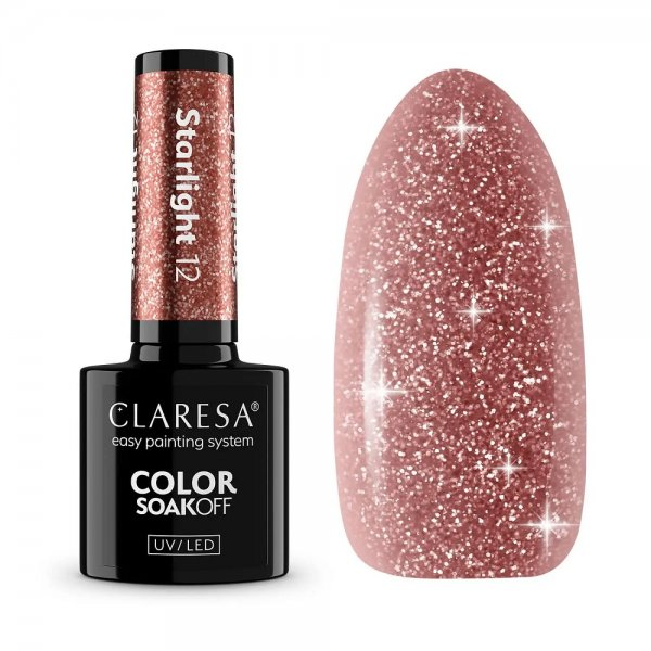 Claresa Soak Off UV/LED Starlight lakier hybrydowy 12 5g