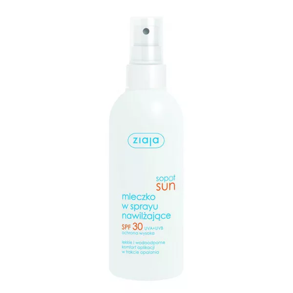 Ziaja Sopot Sun, mleczko nawilżające w sprayu, SPF30, 170ml