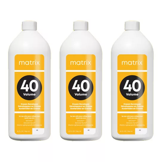 Matrix Creme Oxydant, aktywator w kremie do koloryzacji trwałej, 12%, wielopak, 3x1000ml