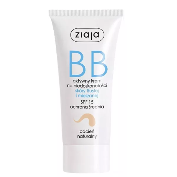 Ziaja, krem BB do skóry tłustej i mieszanej, odcień naturalny, 50ml