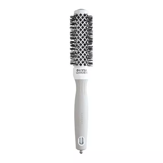 Olivia Garden Expert Blowout Shine, szczotka do modelowania i suszenia włosów, White&Grey 25mm