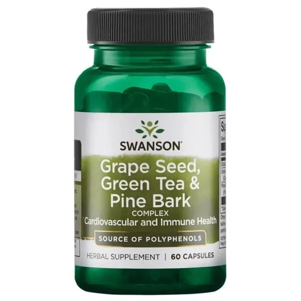 Swanson Grape Seed, Green Tea & Pine Bark 60 kaps
