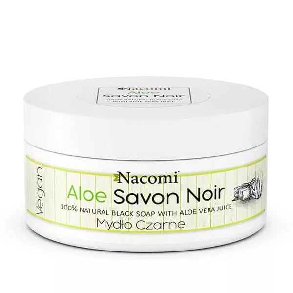 Nacomi, czarne mydło, Aloes, 125g