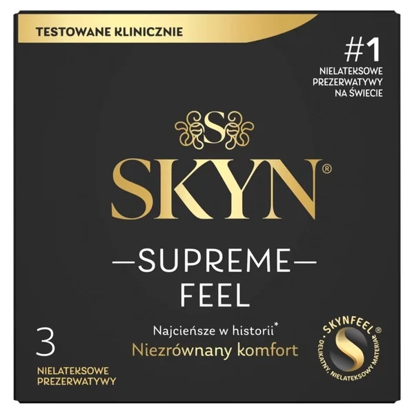 Skyn Supreme Feel cienkie nielatektowe prezerwatywy 3szt.
