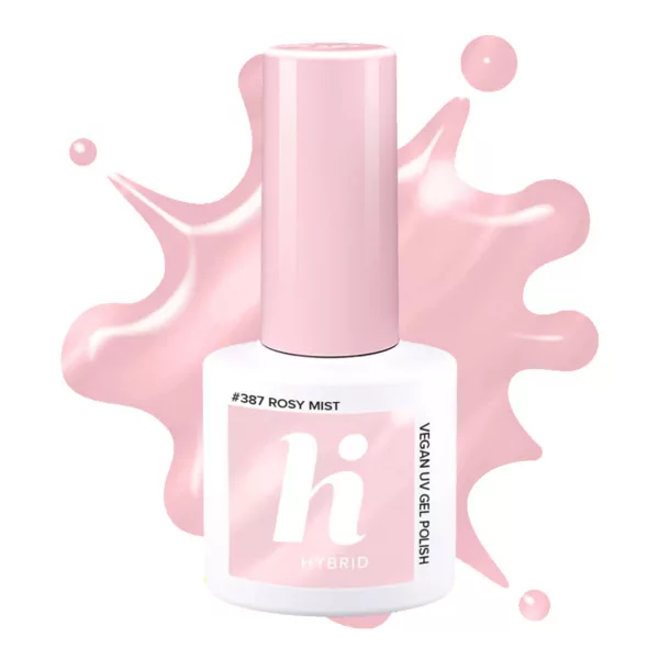 hi hybrid Soapy Collection, lakier hybrydowy #387 Rosy Mist, 5ml