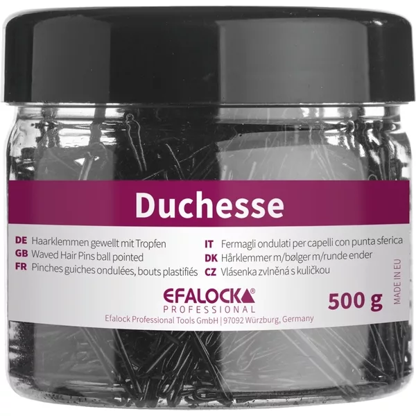 Efalock Duchesse, wsuwki do włosów, 5cm, opakowanie 500g, czarny