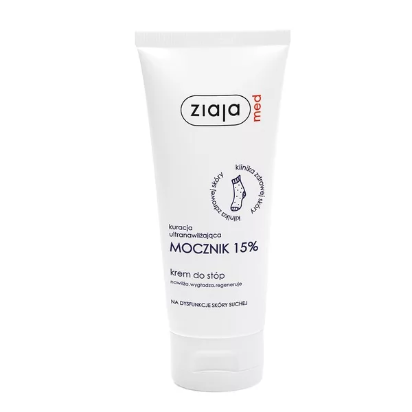Ziaja Med Kuracja Ultranawilżająca Mocznik, 15% krem do stóp, 100ml