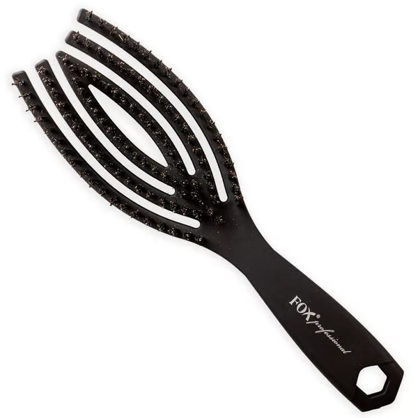 Fox Flex Brush Nylon&Boar Black Mat, szczotka do włosów