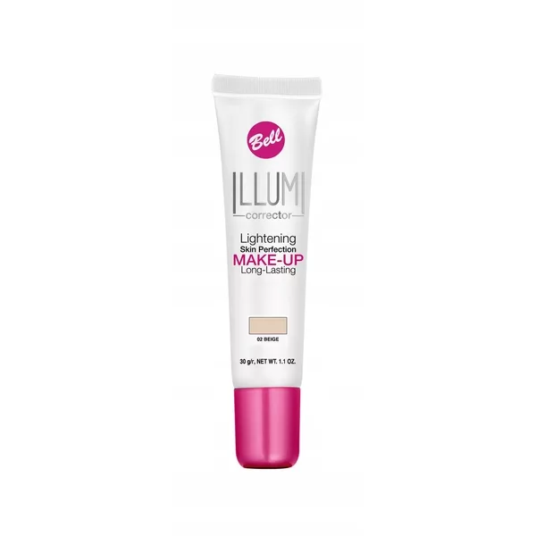 Bell Illumi Corrector, trwały fluid rozświetlająco-korygujący do twarzy, 02, 30g
