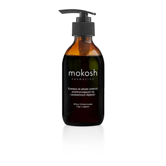 Mokosh, Szampon do włosów cienkich i pozbawionych objętości - Figa z węglem, 200ml