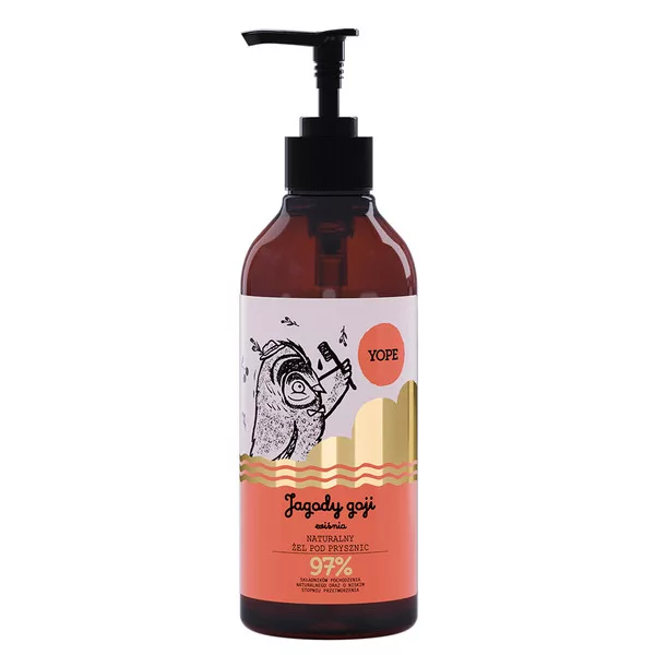 Yope, żel pod prysznic, Jagody Goji i Wiśnia, 400ml