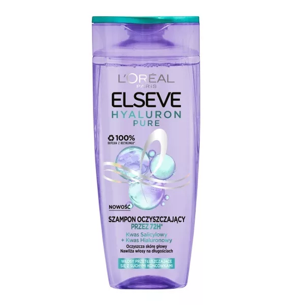 L'Oreal Paris Elseve Hyaluron Pure szampon oczyszczający 400ml