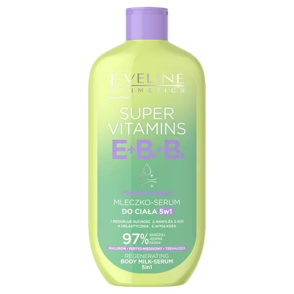 Eveline Cosmetics Super Vitamins regenerujące mleczko–serum do ciała 5w1 350ml