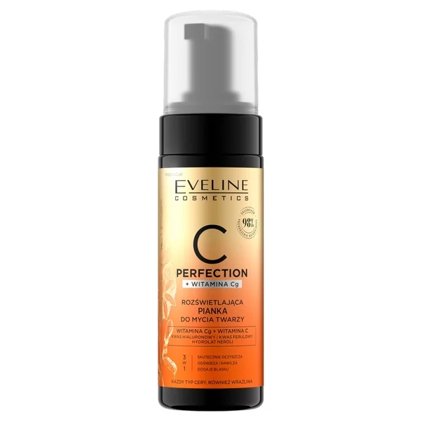 Eveline C-Perfection, rozświetlająca pianka do mycia twarzy, 150ml