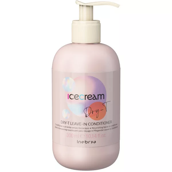 Inebrya Ice Cream Dry-T, odżywka bez płukiwania do włosów suchych, puszących się i po zabiegach, 300ml