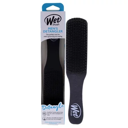 Wet Brush Mens Detangler, szczotka do włosów dla mężczyzn, black leather