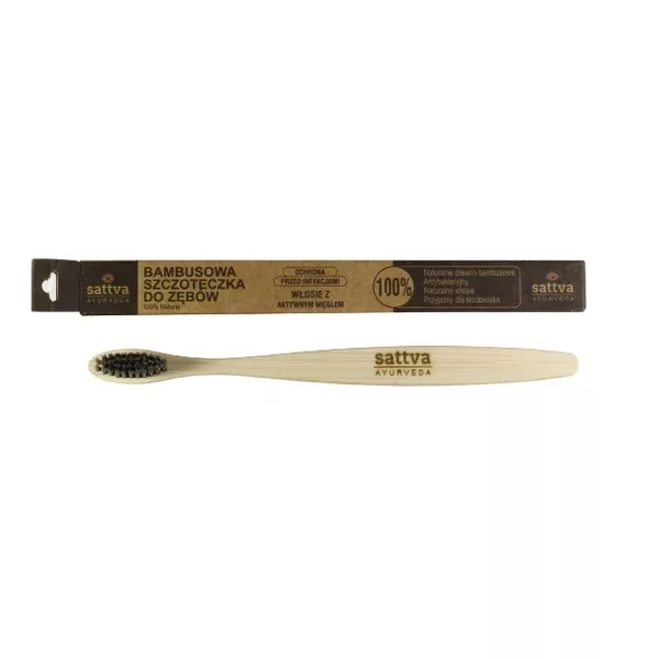 Sattva Bamboo Brush szczoteczka do zębów z włosia bambusowego Medium