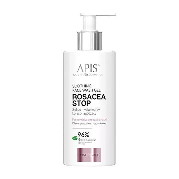 Apis Rosacea-Stop, kojąco-łagodzący żel do mycia twarzy, 300ml