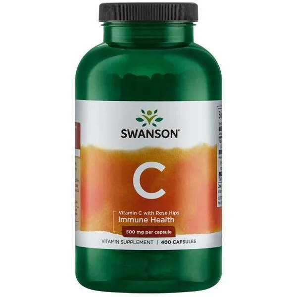 Swanson Witamina C500 + dzika róża 400 kaps