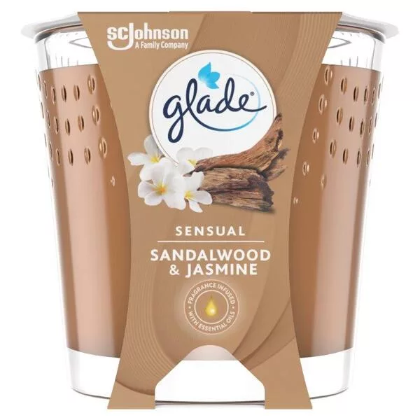 Glade Candle - Sensual Sandalwood & Jasmine, świeca zapachowa, 129g