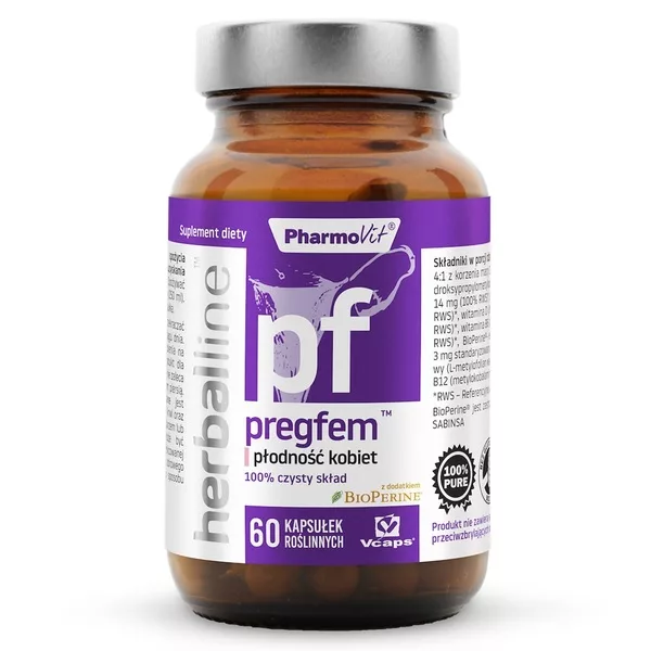 Pharmovit Pregfem płodność kobiet suplement diety 60 kapsułek