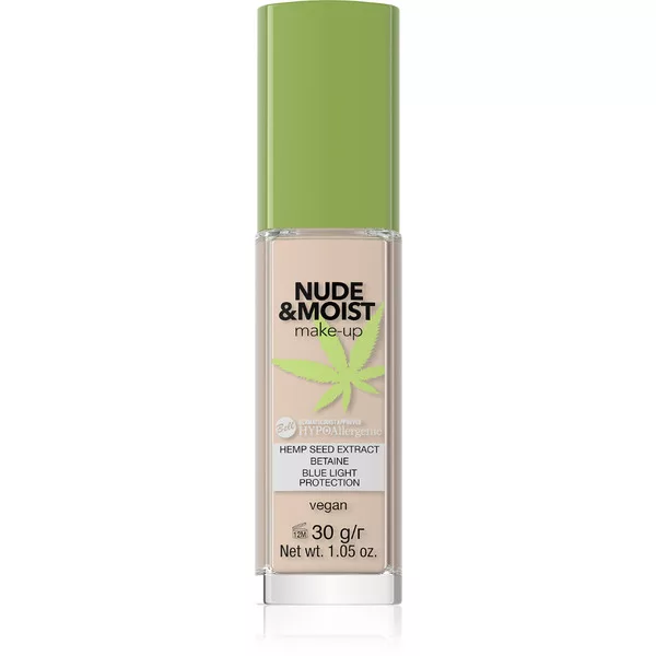 Bell HYPO Nude&Moist Make-Up, podkład do twarzy nawilżająco-odżywczy, 01, 30g