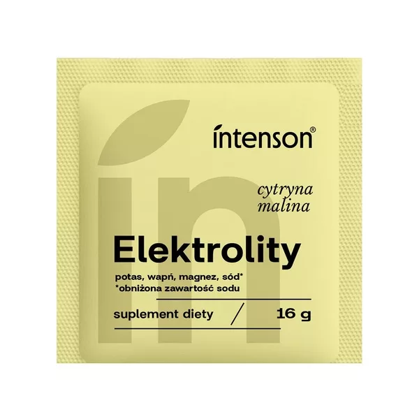 Intenson Elektrolity z obniżoną zawartością sodu o smaku cytryna-malina 16g